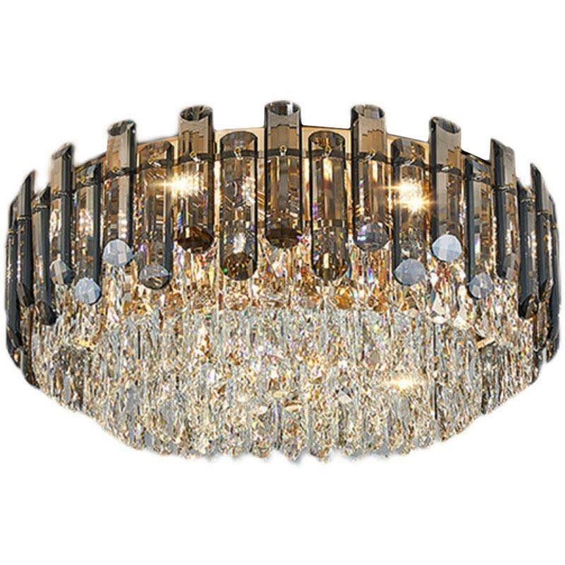 Crystal Ceiling Light Simple Modern Round Flush Mount Decorative Light