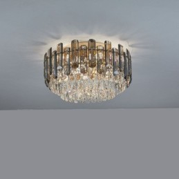 Crystal Ceiling Light Simple Modern Round Flush Mount Decorative Light