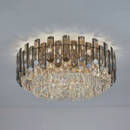 Crystal Ceiling Light Simple Modern Round Flush Mount Decorative Light
