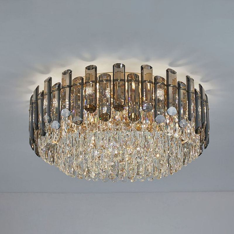 Crystal Ceiling Light Simple Modern Round Flush Mount Decorative Light