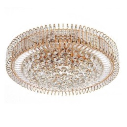 European Style Flush Mount Round Crystal Ceiling Light
