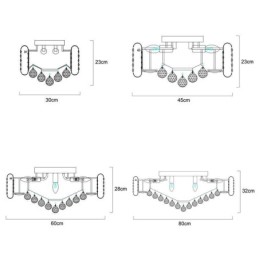 European Style Flush Mount Round Crystal Ceiling Light