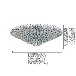 European Style Crystal Flush Mount Round Shape Ceiling Light
