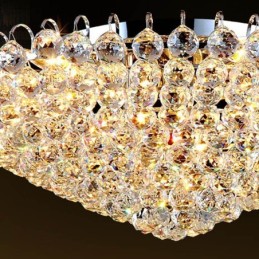 European Style Crystal Flush Mount Round Shape Ceiling Light