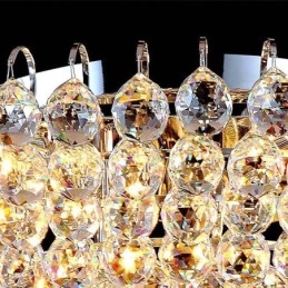 European Style Crystal Flush Mount Round Shape Ceiling Light