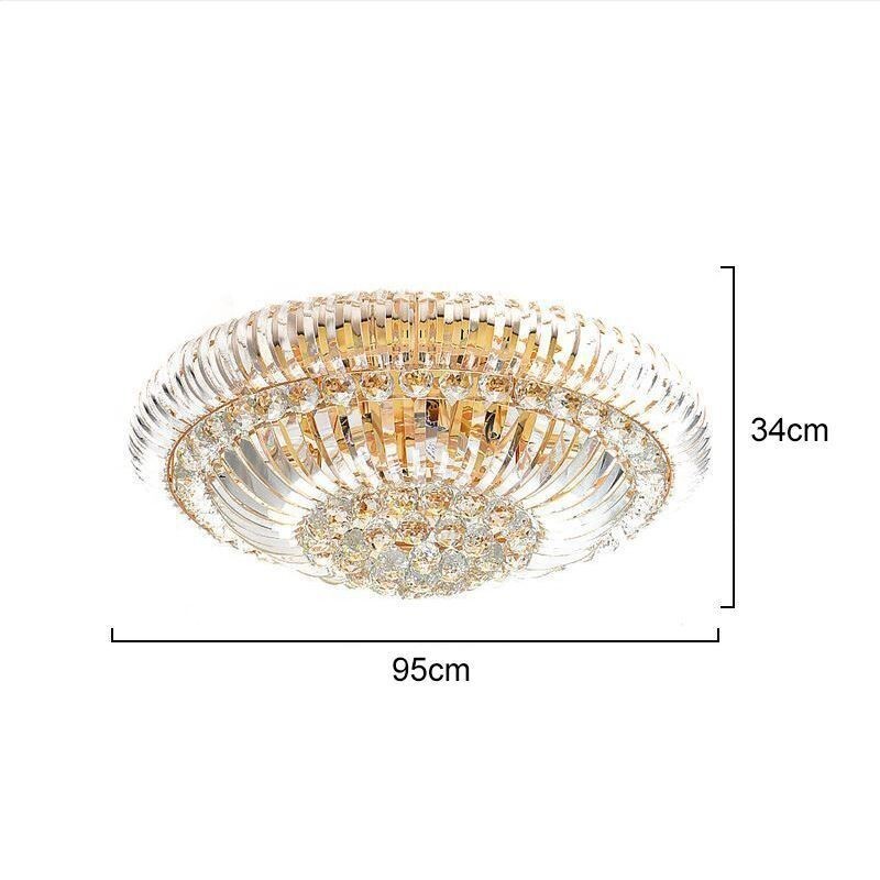 Modern Simple Flush Mounted Crystal Round Lighting