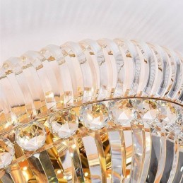 Modern Simple Flush Mounted Crystal Round Lighting