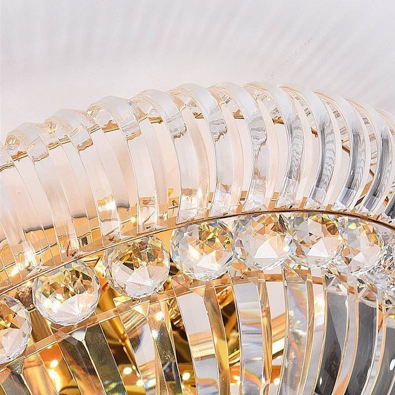 Modern Simple Flush Mounted Crystal Round Lighting