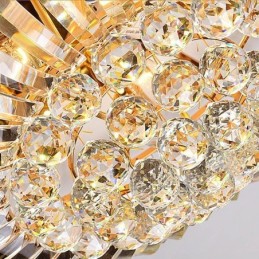 Modern Simple Flush Mounted Crystal Round Lighting