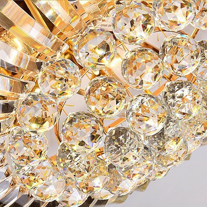 Modern Simple Flush Mounted Crystal Round Lighting