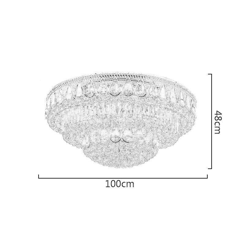 Luxury Flush Mount Crystal Ceiling Light Round Light