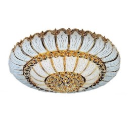Contemporary Simple Flush Mount Crystal Ceiling Light Round