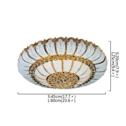 Contemporary Simple Flush Mount Crystal Ceiling Light Round