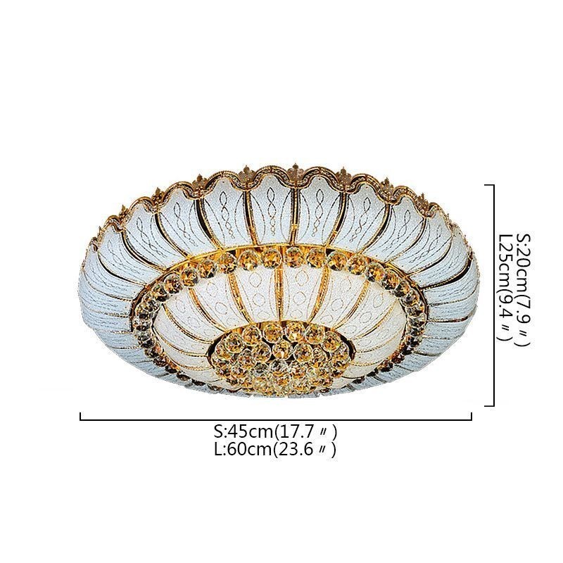 Contemporary Simple Flush Mount Crystal Ceiling Light Round