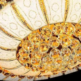 Contemporary Simple Flush Mount Crystal Ceiling Light Round