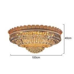 Luxury Crystal Ceiling Light Gold Flush Mount Round Lighting