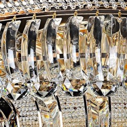 Luxury Crystal Ceiling Light Gold Flush Mount Round Lighting