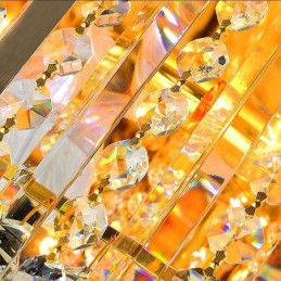 Graceful Flush Mounted Light Gold Crystal Ceiling Light