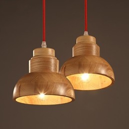Chandelier Mini Style Traditional Classic Wood Bamboo