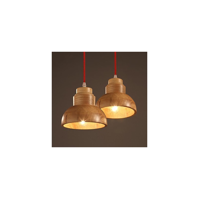 Chandelier Mini Style Traditional Classic Wood Bamboo