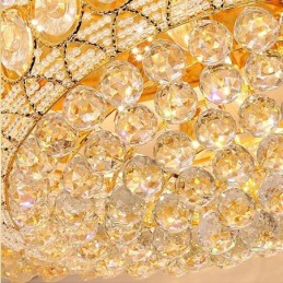 Luxury Crystal Ceiling Light European Round Flush Mounted Lighting