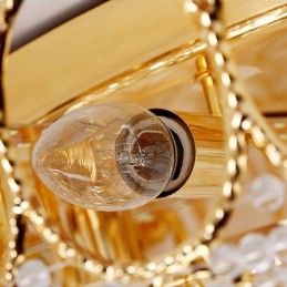 Luxury Crystal Ceiling Light European Round Flush Mounted Lighting