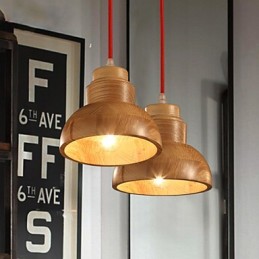 Chandelier Mini Style Traditional Classic Wood Bamboo