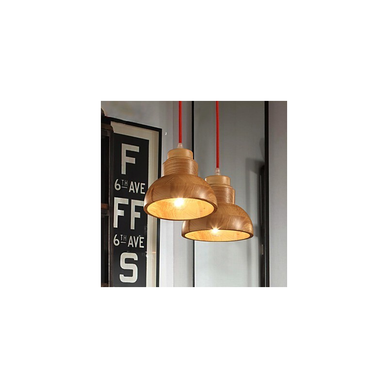 Chandelier Mini Style Traditional Classic Wood Bamboo