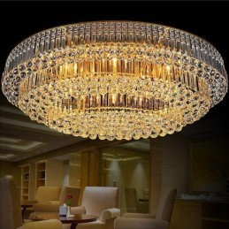 Flush Mount Crystal Ceiling Light European Oval Light