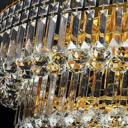 Flush Mount Crystal Ceiling Light European Oval Light