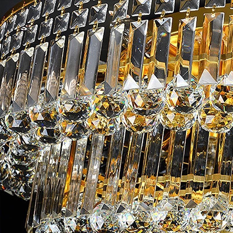 Flush Mount Crystal Ceiling Light European Oval Light