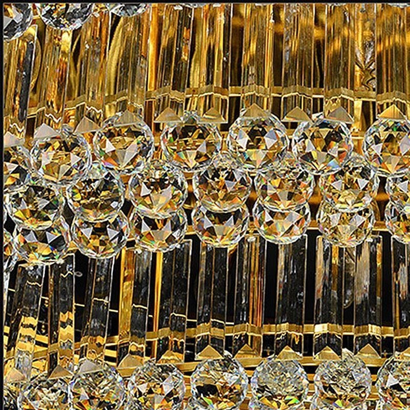 Flush Mount Crystal Ceiling Light European Oval Light