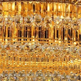 Flush Mount Crystal Ceiling Light European Oval Light