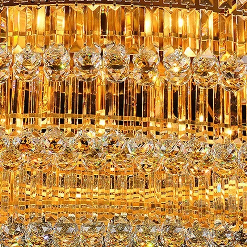 Flush Mount Crystal Ceiling Light European Oval Light