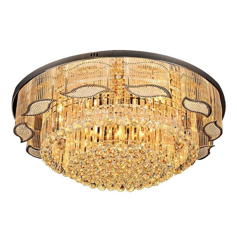 Crystal Ceiling Light Contemporary Simple Round Flush Mount Light Fixture