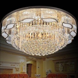 Crystal Ceiling Light Contemporary Simple Round Flush Mount Light Fixture
