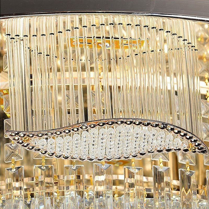 Crystal Ceiling Light Contemporary Simple Round Flush Mount Light Fixture