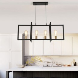 4 Light Pendant Light Industrial Style Lightingway