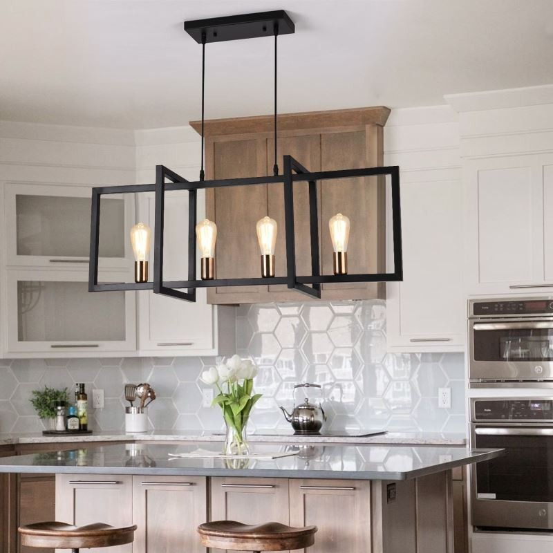 4 Light Pendant Light Industrial Style Lightingway