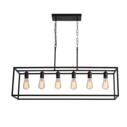 Farmhouse Pendant Lighting Fixture Island Hanging Lights 6 Lights