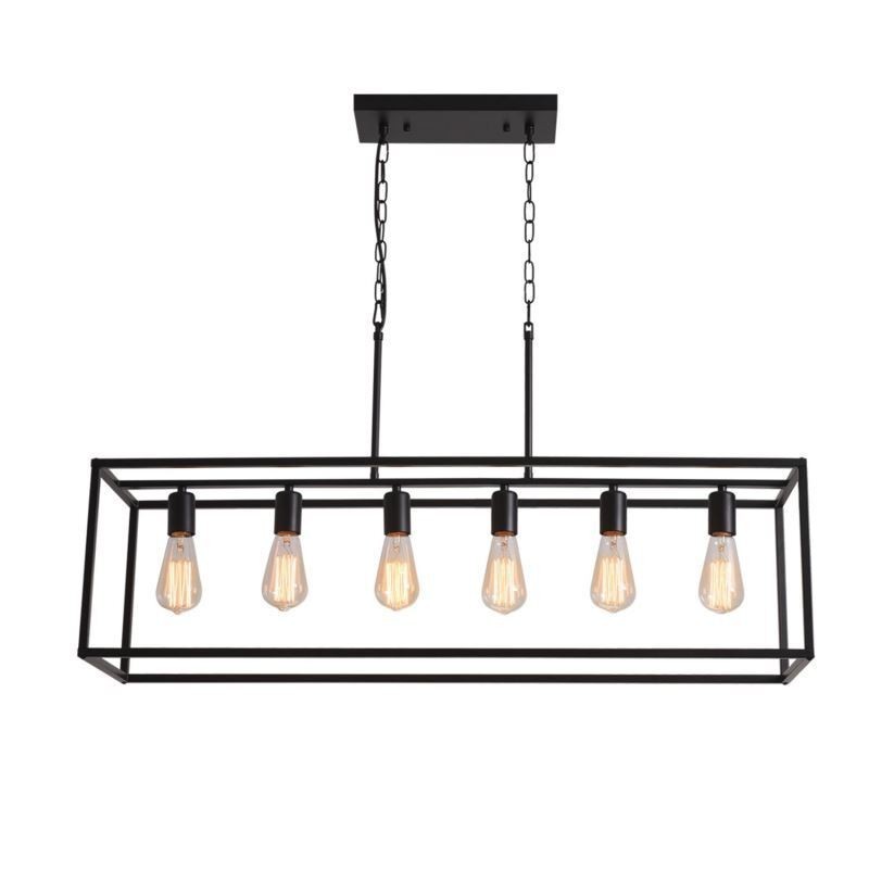 Farmhouse Pendant Lighting Fixture Island Hanging Lights 6 Lights