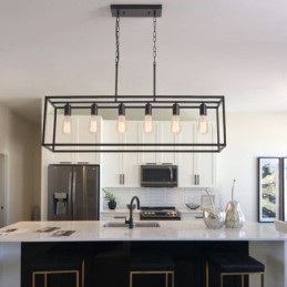 Farmhouse Pendant Lighting Fixture Island Hanging Lights 6 Lights