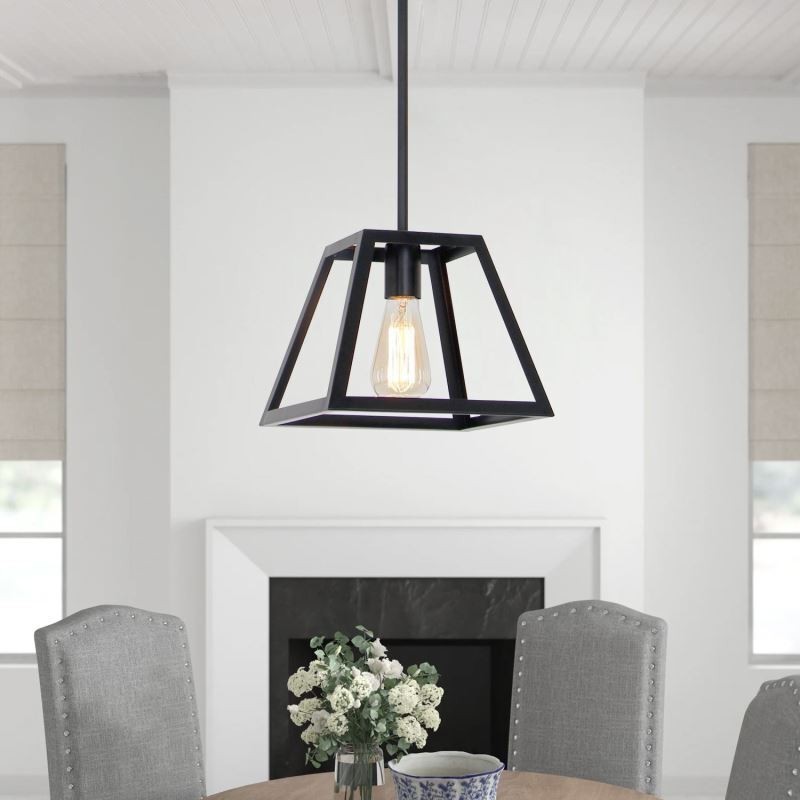Rustic Farmhouse Pendant Light Industrial Mini Metal Ceiling Light Trapezoidal Shape Island