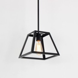 Rustic Farmhouse Pendant Light Industrial Mini Metal Ceiling Light Trapezoidal Shape Island