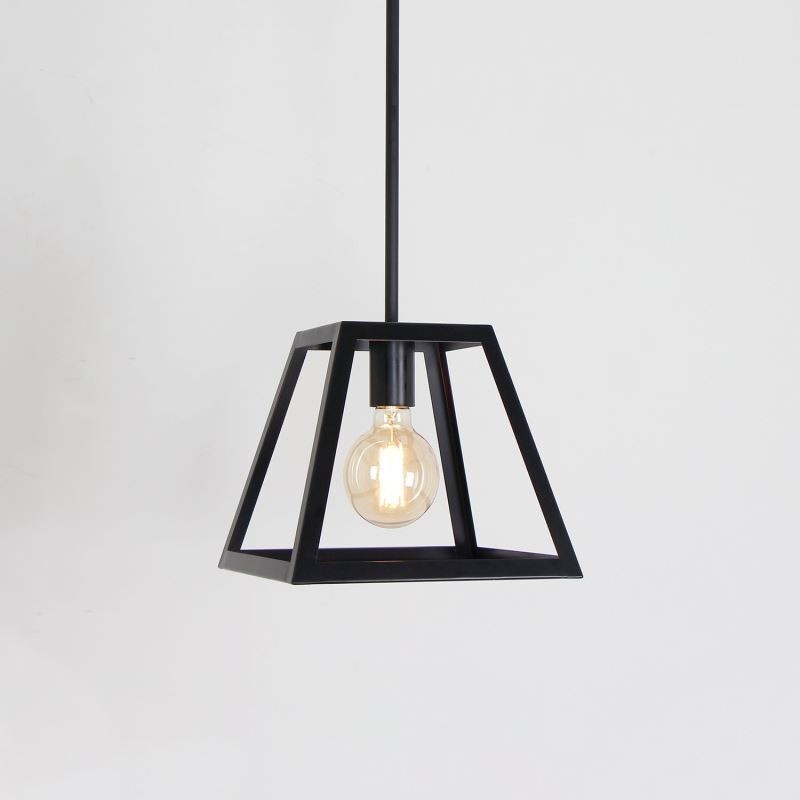 Rustic Farmhouse Pendant Light Industrial Mini Metal Ceiling Light Trapezoidal Shape Island