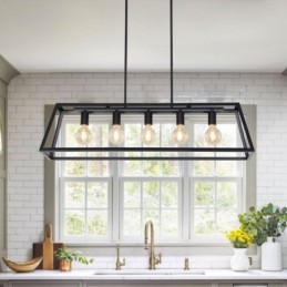 Industrial Metal Pendant Light Trapezoidal Hanging Ceiling Light