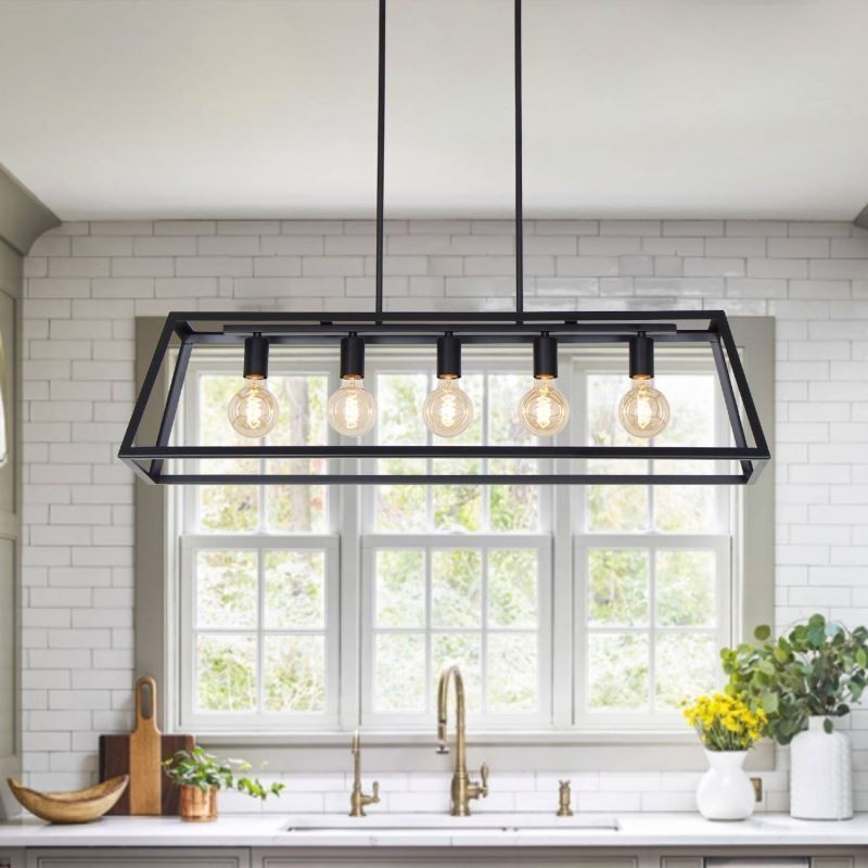 Industrial Metal Pendant Light Trapezoidal Hanging Ceiling Light