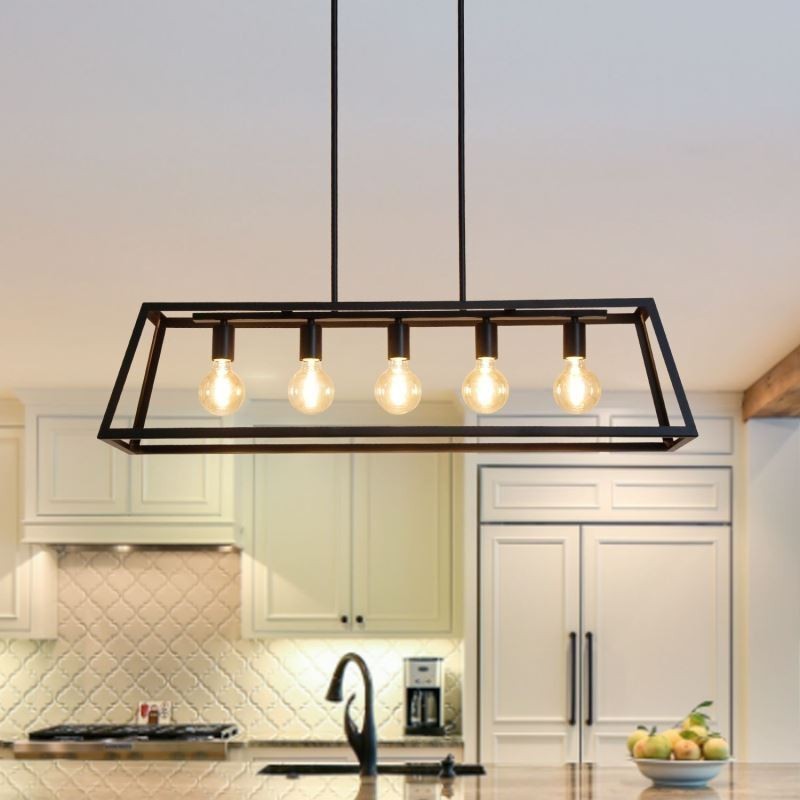 Industrial Metal Pendant Light Trapezoidal Hanging Ceiling Light