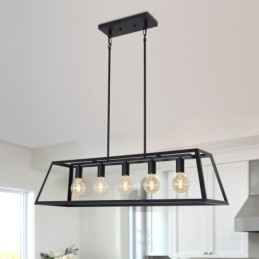 Industrial Metal Pendant Light Trapezoidal Hanging Ceiling Light