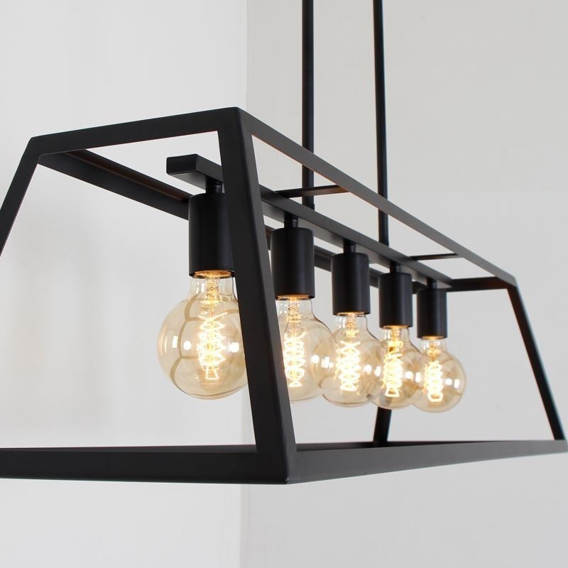 Industrial Metal Pendant Light Trapezoidal Hanging Ceiling Light